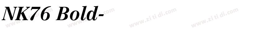 NK76 Bold字体转换